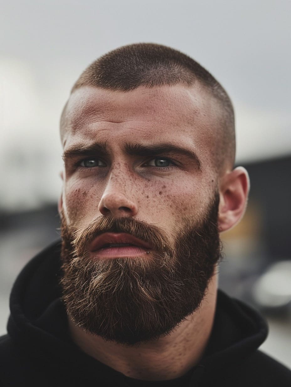 45 Dashing Buzzcut and Beard Combinations to Elevate Your Style