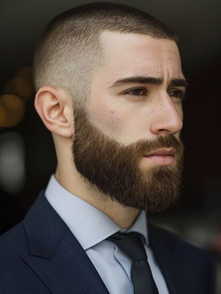 45 Dashing Buzzcut and Beard Combinations to Elevate Your Style