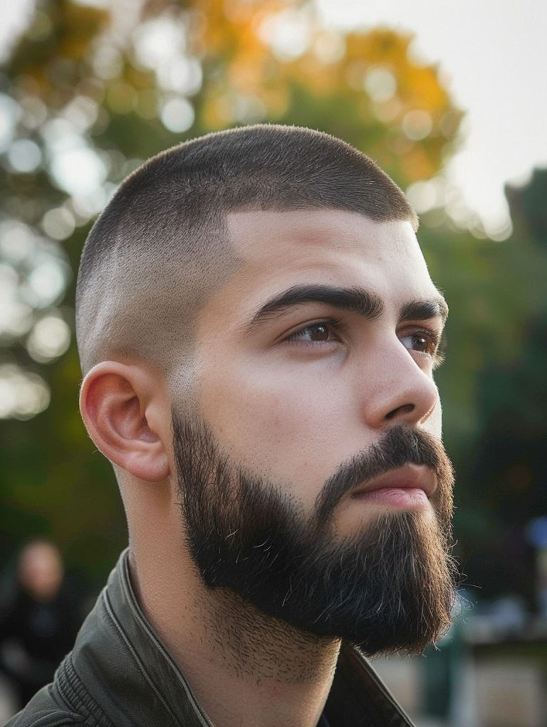 45 Dashing Buzzcut and Beard Combinations to Elevate Your Style