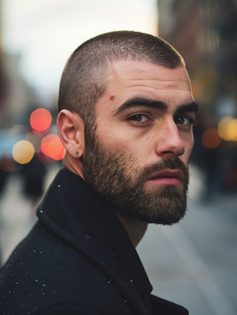 45 Dashing Buzzcut and Beard Combinations to Elevate Your Style